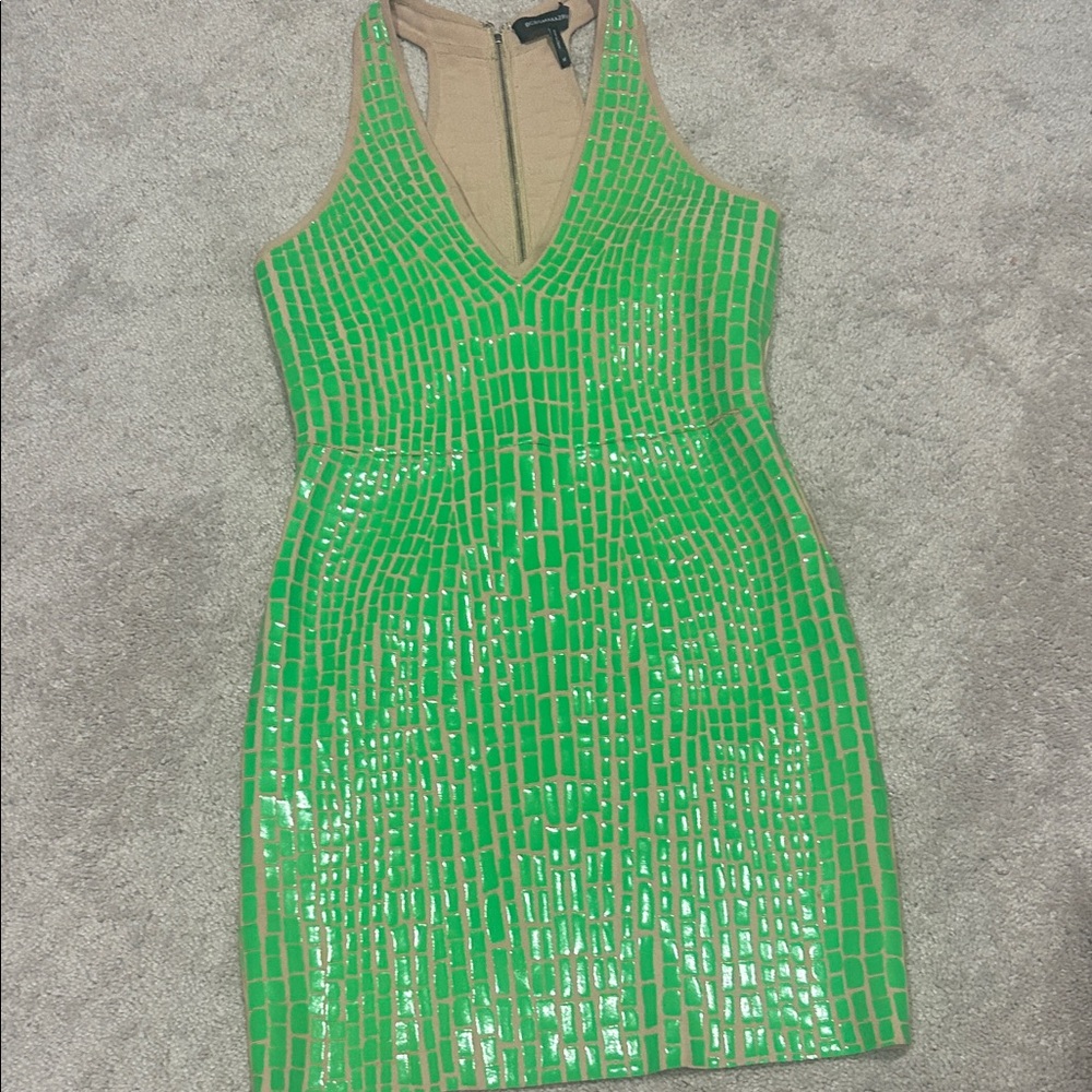 BCBGmaxazria Gemma mini bodycon racerback dress